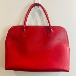 HANDBAG Satchel Leather Made in  Italy Main Compartment and Inside Zipper Pocket